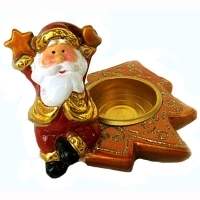 Подсвечник декоративный "Санта со звездой и месяцем" 17518 артикул 6014a.