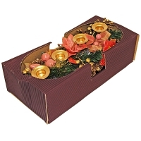 Новогоднее украшение "Подсвечник для четырех свечей" 12101 артикул 6025a.